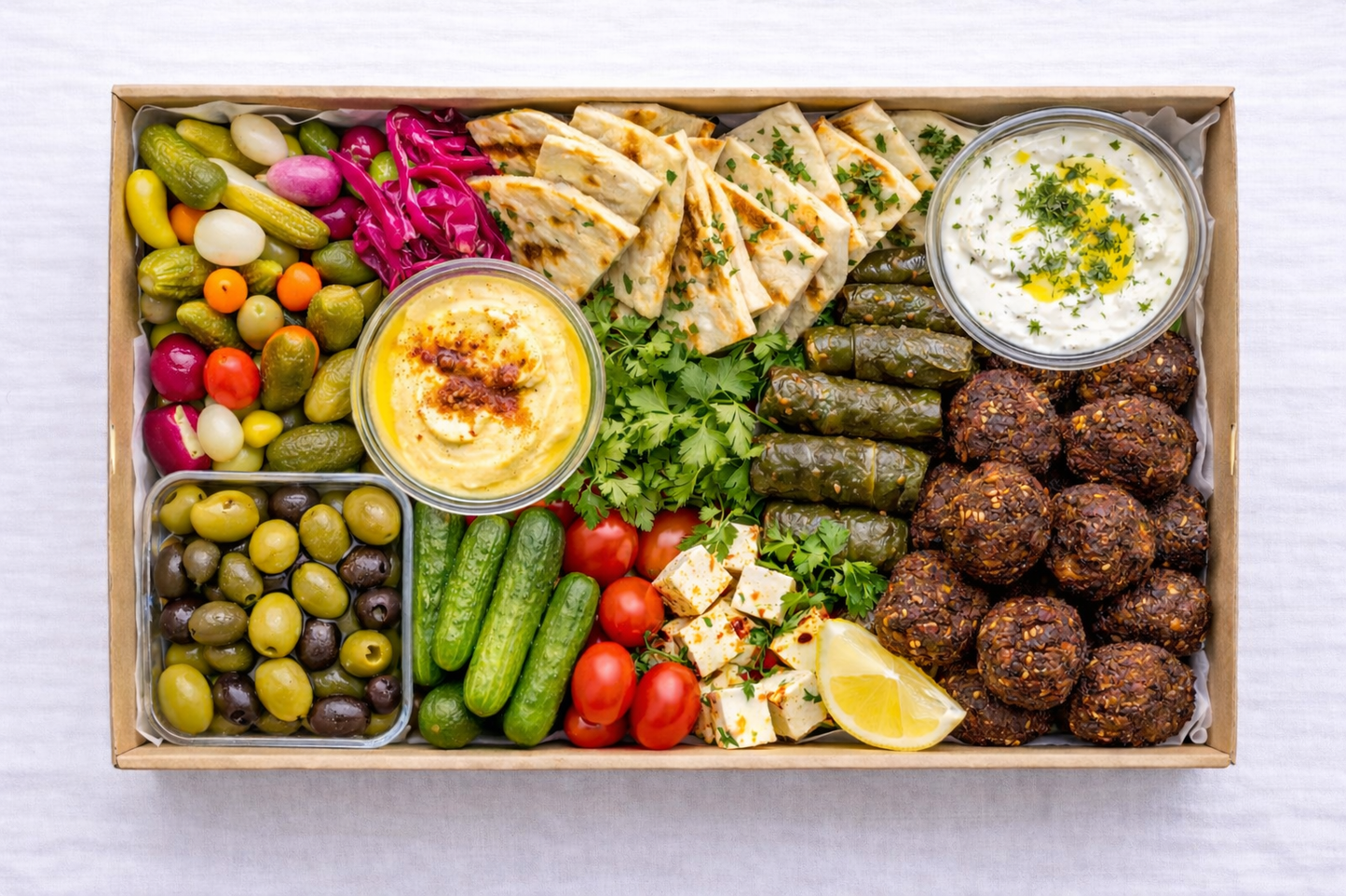 Middle Eastern Mezze Platter (serves 15)