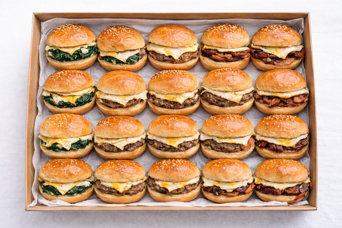 Mixed Breakfast Slider Platter - Pack of 20