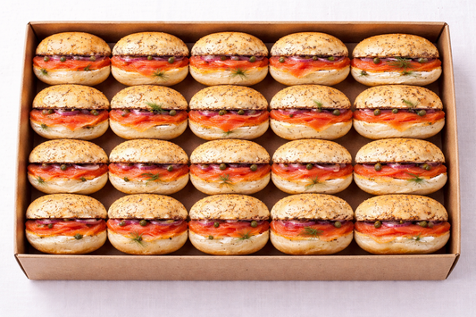 Salmon Cream Cheese Mini Bagels - Pack of 20